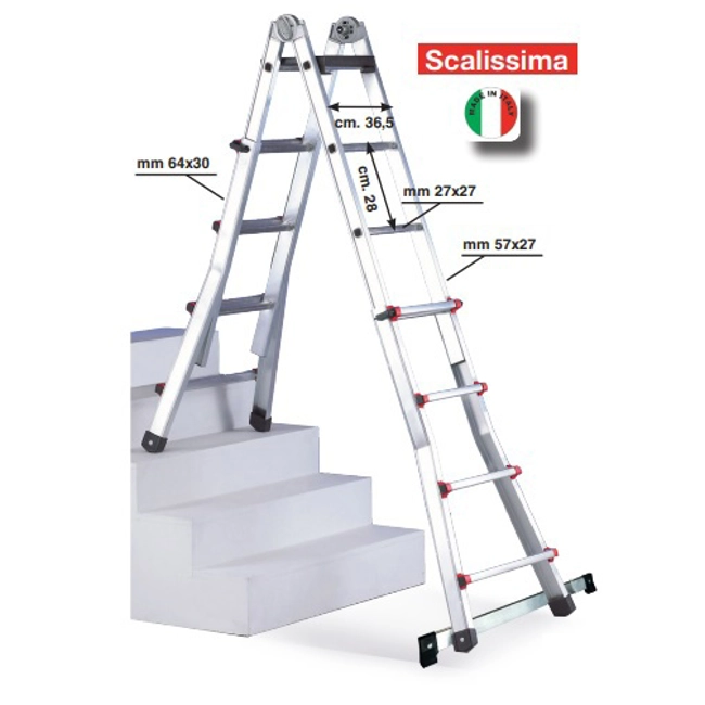 Vendita online Scala SCALISSIMA telescopica multiposizione 10+10 gradini 